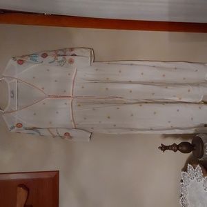 Zara "trf collection" swimsuit cover-up white with multiple colors